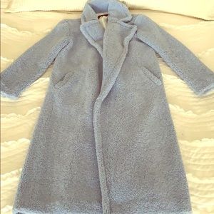Something Navy Teddy Faux Fur Coat